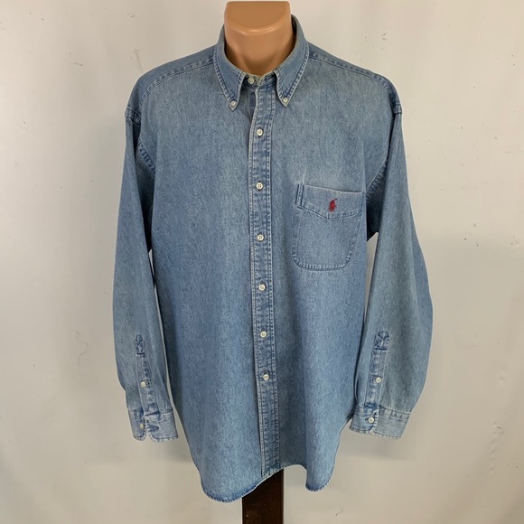 Ralph Lauren Other - Ralph Lauren Big Shirt long sleeve denim button down collar shirt.  XL
